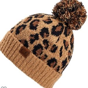 CC Exclusives Soft Beanie hat with Leopard Pattern